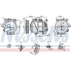 Intercoolers Nissens 890896 AC Compressor DVE12 12 PAG 46 R134a