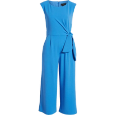 Tahari Tie Waist Cropped Jumpsuit - Summer Sky