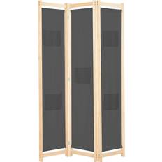 vidaXL 3-Panel Gray Rumsavdelare 120x170cm 3st