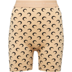 Beige Shorts Marine Serre Mini Shorts - Tan Moon