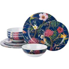 Melamine Dinner Sets Waterside Tropical Dinner Set 12pcs