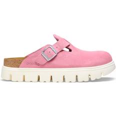 Birkenstock Pink Shoes Birkenstock Boston Chunky Suede Leather - Candy Pink