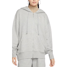 Nike Sportswear Phoenix Fleece Women's Oversized Zip Up Hoodie - Dark Gray Heather/Sail