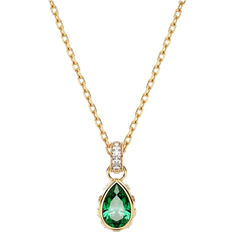 Swarovski Stilla Pendant Necklace - Gold/Green/Transparent