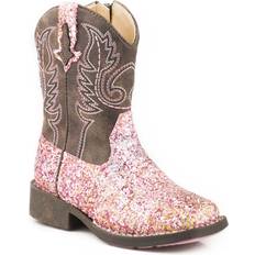 Textile Riding Shoes Children's Shoes Roper Toddler Southwest Glitter - Pink