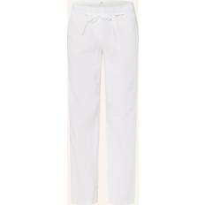 Brax Vaatteet Brax Women's Style Farina Linen Trousers with Casual Silhouette Slacks, White, x 30L