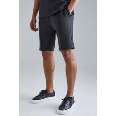 Golf - Musta Shortsit boohooMAN Slim Fit Pintuck Scuba Short - Black