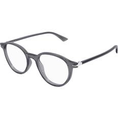 Glasses & Reading Glasses Montblanc Mont Blanc MB0340O 004 Clear Size Free Lenses HSA/FSA Insurance Blue Light Block Available Transparent Grey 50
