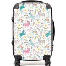 Luggage Warren Reed Unicorn And Rainbows Suitcase Blue Cabin