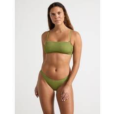 Gröna Bikiniunderdelar Lindex Brazilian krinklad bikiniunderdel Grön