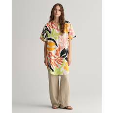 Gant Women Dresses Gant Multi Palm Print Linen Caftan Dress - Yellow