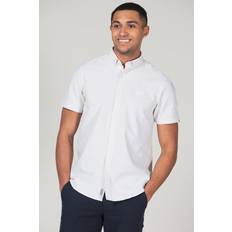 Tokyo Laundry Mens Beige Cotton Short Sleeved Button-Up Oxford Shirt