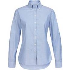 Musto Shirts Musto Women's Essential Long-sleeve Oxford Shirt Blue Pale Blue