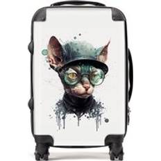Multicoloured Luggage Warren Reed Rex Cat Splashart Suitcase Multi