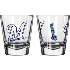 Glass Shot Glasses Logo Brands Milwaukee Brewers Gameday Shot Glass