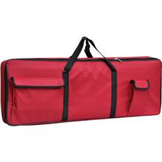 Cases Meriglare 61 Keys Keyboard Case Thick Padded Carrying Bag Dual Zipper with Handles Electric Keyboard Piano Gig Bag for Keyboardists Beginners Travel Red