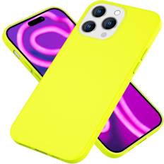 Nalia Neon Silikon Hülle iPhone 15 Pro Max Smartphone Hülle, Gelb