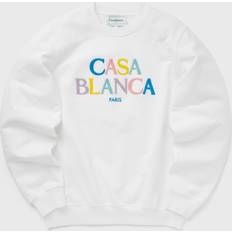 Casablanca STACKED LOGO EMBROIDERED CHENILLE SWEATSHIRT men Sweatshirts blue in size:XXL