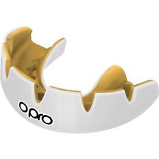 Martial Arts Protection OPRO Instant Custom-Fit Braces Mouth Guard, Dentist Mouthguard Featuring Revolutionary Fitting Technology for Ultimate Comfort, Protection and Fit, for Football, Wrestling, Boxing, Hockey White