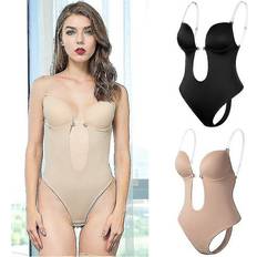 Women Plunging Deep V-neck Body Shaper Strapless Backless Bodysuit Shapewear U Plunge Seamless Thong Full Bodysuits Women Plunging Deep V-neck Body Shaper Strapless Backless Bodysuit Shapewear U Plunge Seamless Thong Full Bodysuits