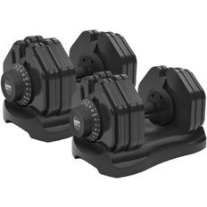 Muscle Squad 5kg 40kg Quick Select Adjustable Dumbbell Pair of Dumbbells Free Exercise Chart Included