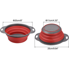 Colanders on sale Unique Bargains Collapsible Silicone Round Strainer Colander