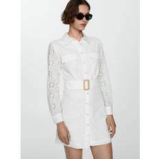 Dresses on sale Mango Shirly Broderie Anglaise Mini Shirt Dress