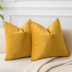 JUSPURBET Velvet Inches Cushion Cover Gold