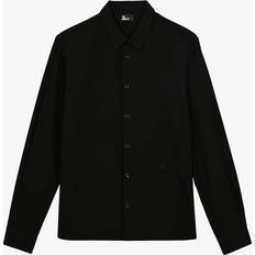 The Kooples Mens Black Classic-collar Regular-fit Woven Shirt