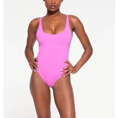 4XL Swimsuits SKIMS Womens Neon Orchid Signature Scoop-neck Stretch Recycled-nylon