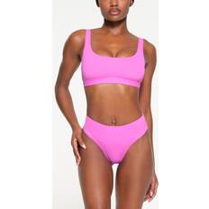 XXS Bikini Tops SKIMS Tank Bikini Top Pink Signature Neon Orchid