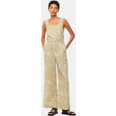 Beige - Woman Jumpsuits & Overalls Whistles Tropical Leaves Jumpsuit, Khaki/Multi