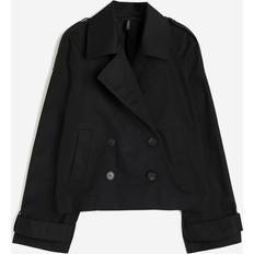 H&M Outerwear H&M & Short Twill Pea Coat Black