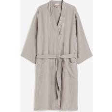 Brown - Men Sleepwear H&M & Muslin Bathrobe Brown L/XL