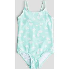 H&M Swimwear H&M Girls Green Patterned swimsuit 1½-2Y