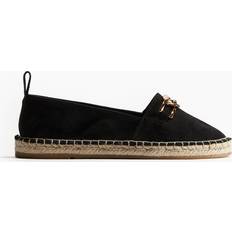 H&M Damen Espadrilles mit Metalldetail Schwarz