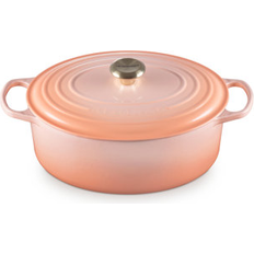 Le Creuset 6.75-Qt. Signature Enameled Cast Iron Peche 6.75 Quart with lid