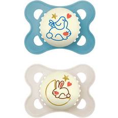 Mam night soother blue 2-6m 2pk