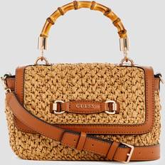 Guess Femme Sacs messagers Guess Siria Straw Handbag Brown T/U