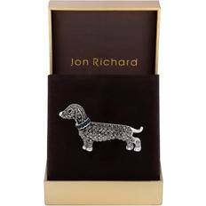 Silver Plated Brooches Jon Richard Sausage Dog Brooch Silver