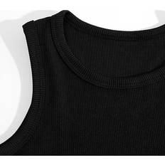 Tank Tops Nsendm nsendm Toddler Kids Girls Dance Tank Top Racerback Crop Tank Top Sleeveless Sports Dance Top For Youth Long Sleeve T Shirt Shirt Black 5-6 Years