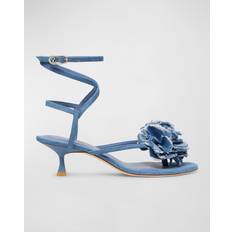 Denim Sandali con tacco Stuart Weitzman Belize 50 Ankle Wrap Embellished Sandals - Women's