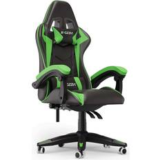 Gaming Chairs Bigzzia Green Ergonomic Racing Style Swivel Gaming Chair