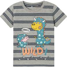 Greta Gris T-shirts Barnkläder Name It Grey Melange Afaf Peppa Pig T-Shirt