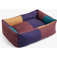 Hay Burgundy Green Colour-blocked Large Recycled-polyester dog bed