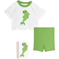 Sonstige Sets Mini Rodini GOTS Dolphin T-shirt og shorts sæt Grøn