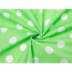 Cotton Fabrics Minerva Green & Printed Fabrics White