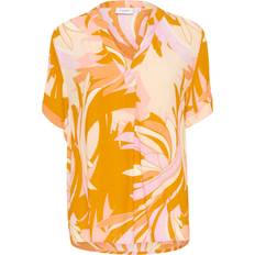 Orange Blusar Saint Tropez Agnessz Ss Top - Blus