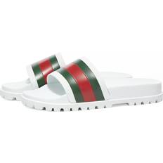 Gucci Slippers & Sandals Gucci Men's Pursuit Trek Web Rubber Slide White