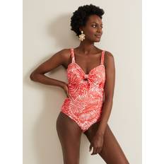 Phase Eight Swimsuits Phase Eight Fern Print Swimsuit, Red/White